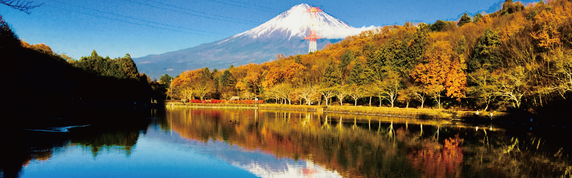 富士山が望める高台にある青木平